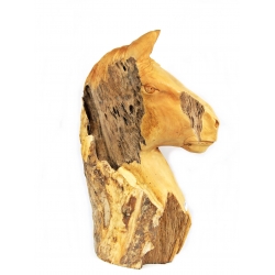 Koń rzeźba z drewna tekowego 68 cm